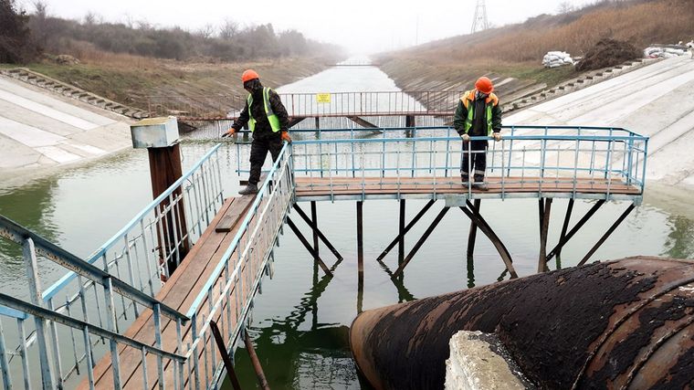 El Canal ahora ha vuelto a llevar agua a Crimea. Foto: TheMoscowTimes.