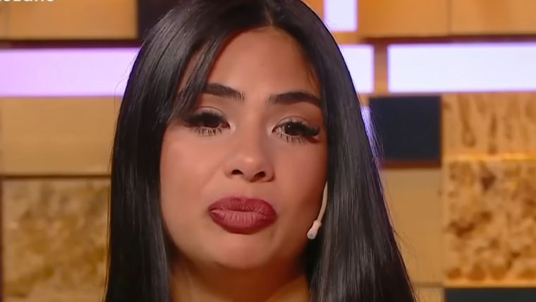 La joven se mostró conmovida. Foto: captura de video/ Telefe. 