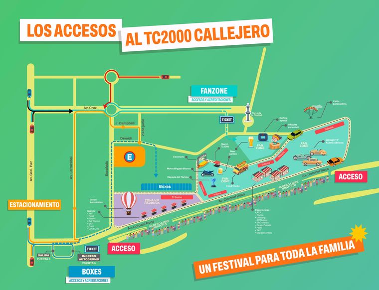 Guía completa para entrar, recorrer sectores y conocer las propuestas del circuito callejero del TC2000. Guía completa para entrar, recorrer sectores y conocer las propuestas del circuito callejero del TC2000.