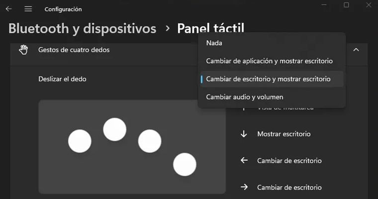Luego pasá a 'Pulsaciones' (toques con uno o dos dedos). Luego pasá a 'Pulsaciones' (toques con uno o dos dedos).