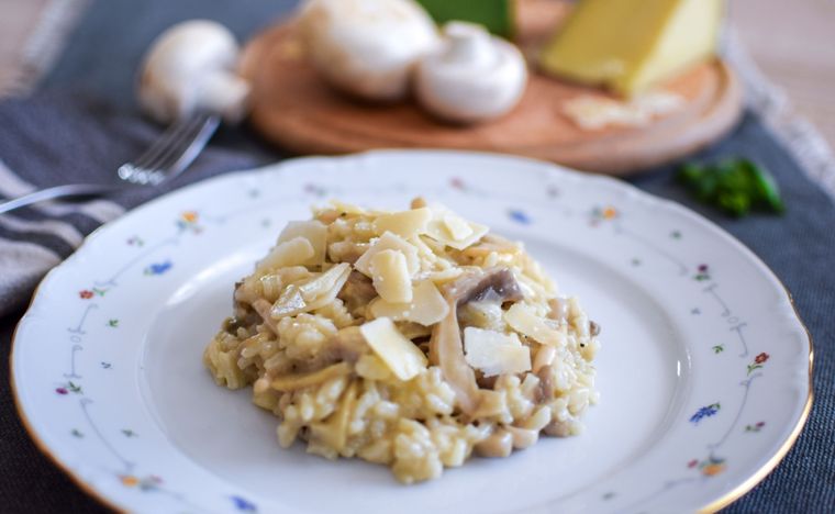 Risotto de hongos Una receta simple y en pocos minutos para un almuerzo genial. Foto: Shutterstock