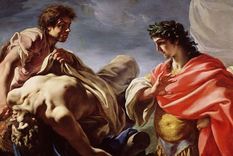 Aquiles contemplando el cuerpo de Patroclo. Foto: GETTY IMAGES Foto: GETTY IMAGES