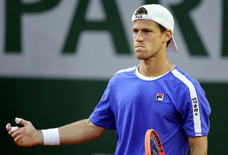 Diego Schwartzman perdió en sets corridos ante Stefanos Tsitsipas. Foto: EFE