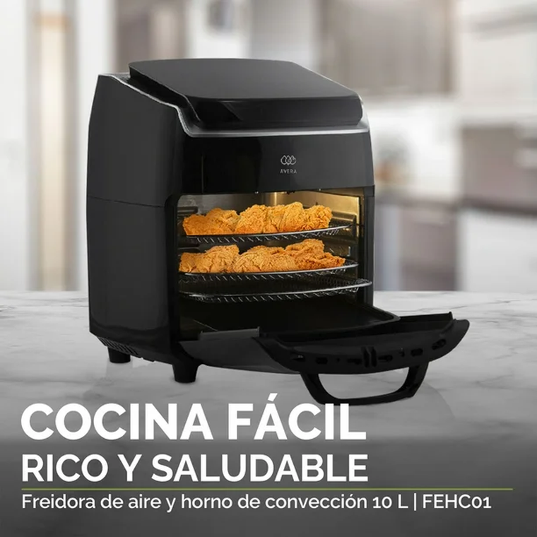 Esta freidora de aire cuenta con botón ON y OFF. Esta freidora de aire cuenta con botón ON y OFF.