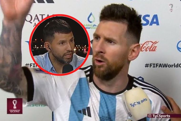 El Kun Agüero reveló detalles sobre el cruce de Messi y el 19 de Países Bajos. Foto: TyC Sports