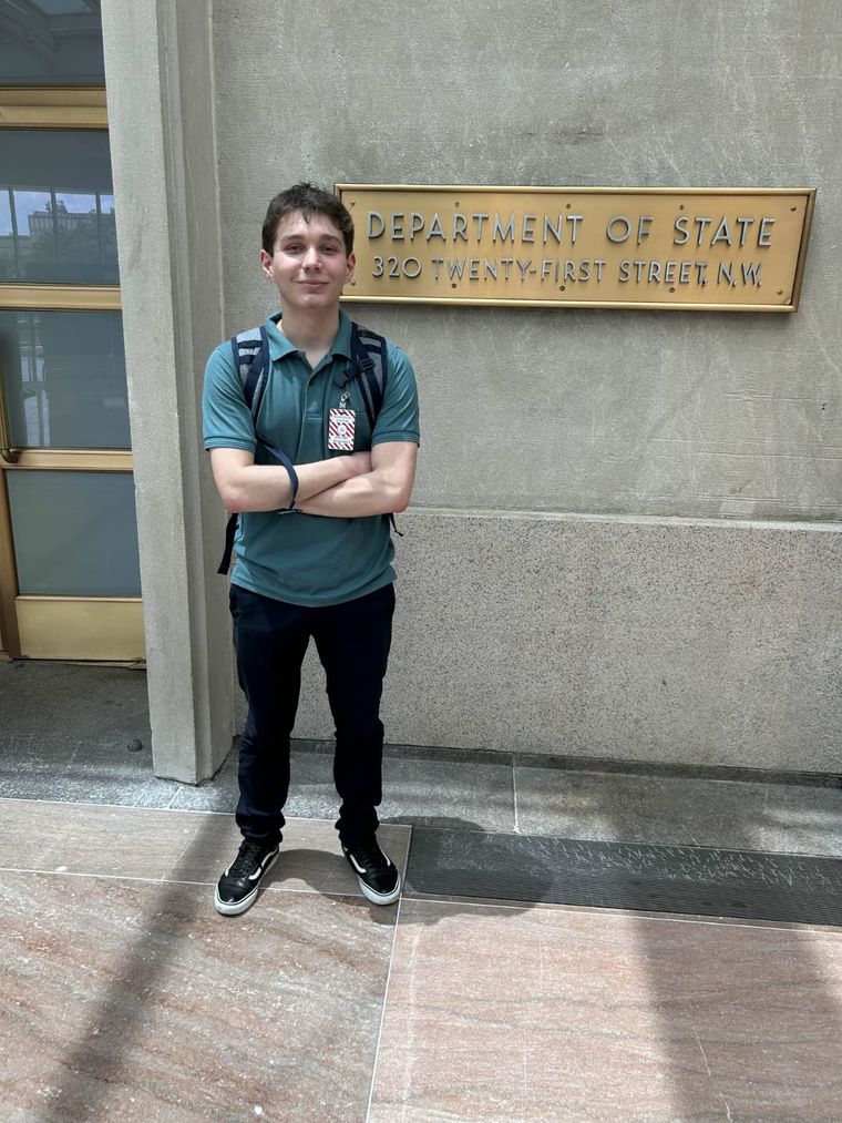 Gastón Díaz tuvo la oportunidad de conocer Washington DC en el marco de su viaje para participar del National Youth Science Camp (Campamento Nacional de Ciencias para Jóvenes).