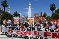 No al FMI Distintas organizaciones sociales y partidos políticos de izquierda se pronunciaron en contra de las negociaciones con el FMI. Foto: Telam