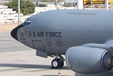 Foto de archivo de un avión cisterna Boeing KC-135 Stratotanker de la Fuerza Aérea de los Estados Unidos, captada en Israel en febrero. Foto de archivo de un avión cisterna Boeing KC-135 Stratotanker de la Fuerza Aérea de los Estados Unidos, captada en Israel en febrero.