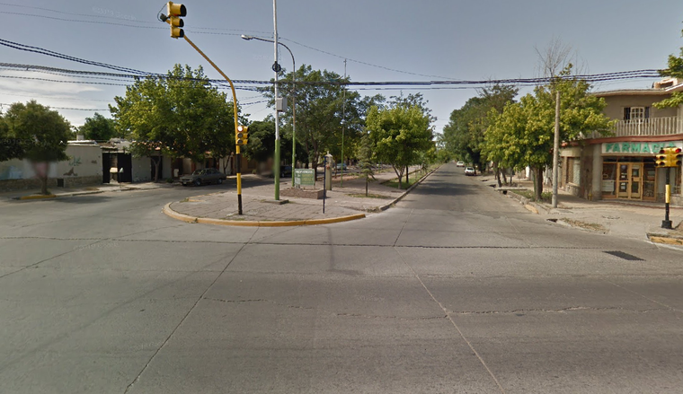 El cruce donde se desató el tiroteo. El cruce donde se desató el tiroteo.