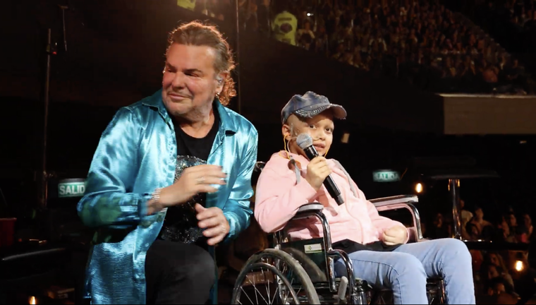 El cantante de Maná junto a Gaby. Foto: Captura de pantalla