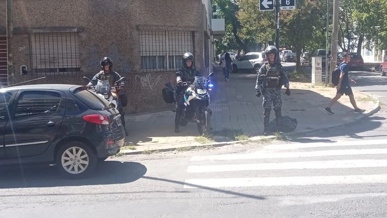 Despliegue de fuerzas en La Plata contra el delito Foto: NA
