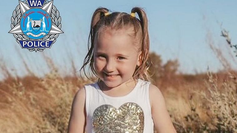 Foto: WA POLICE. Cleo Smith, de 4 años, está desaparecida desde el sábado.