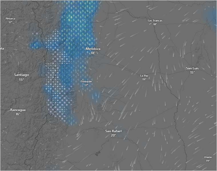 Las tormentas podrían llegar a Mendoza hacia la noche del viernes, en una jornada con 26° de máxima. Se esperan precipitaciones en la zona de la cordillera, Gran Mendoza y zonas del Valle de Uco. Las tormentas podrían llegar a Mendoza hacia la noche del viernes, en una jornada con 26° de máxima. Se esperan precipitaciones en la zona de la cordillera, Gran Mendoza y zonas del Valle de Uco.