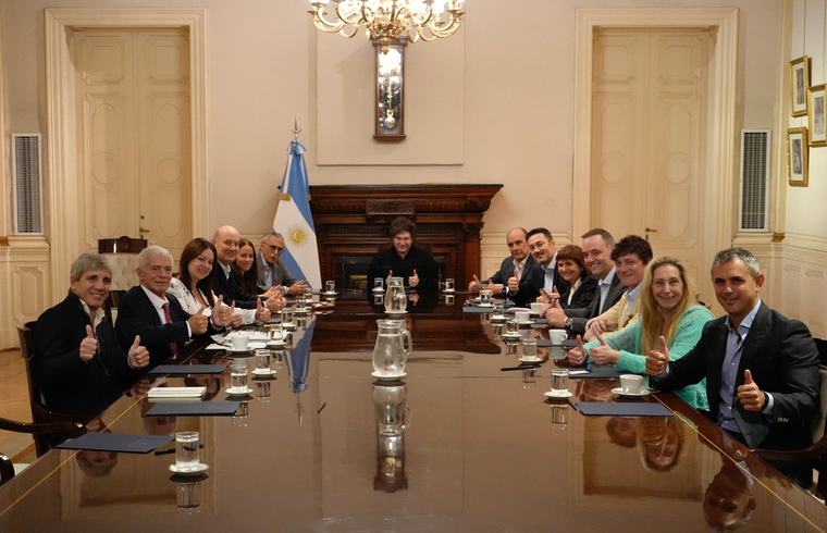  Javier Milei encabezará una reunión de Gabinete de cara al cierre de listas. Foto: Presidencia