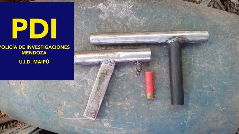 Hallaron armas de fuego de fabricación casera en un allanamiento en Maipú Foto: Ministerio de Seguridad de Mendoza