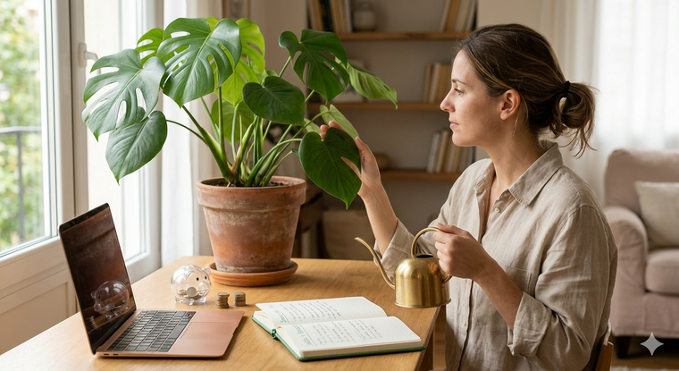 La relación entre las plantas y la abundancia. Fuente: IA Gemini.