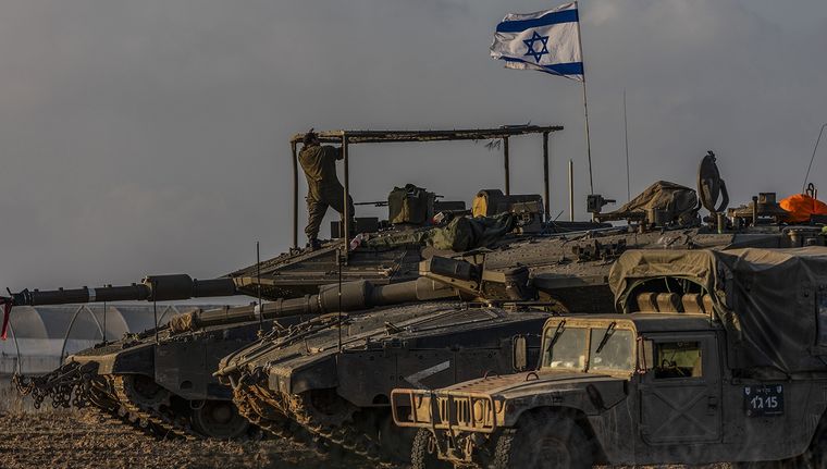 Tanques del ejército israelí en Gaza Foto: DPA