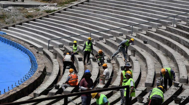 Comenzaron los trabajos en el Frank Romero Day. Foto: ALF PONCE MERCADO / MDZ