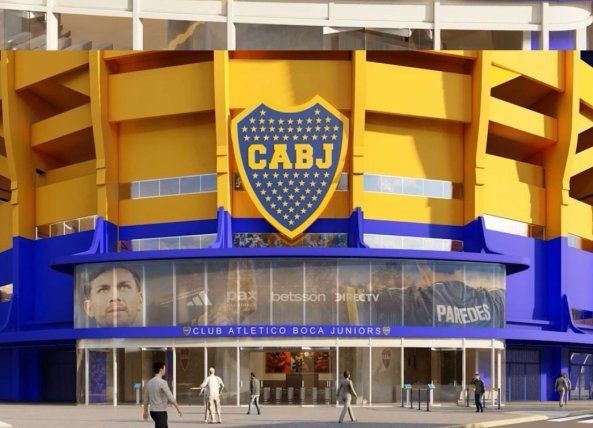 Así quedará la entrada principal de La Bombonera en 2026.