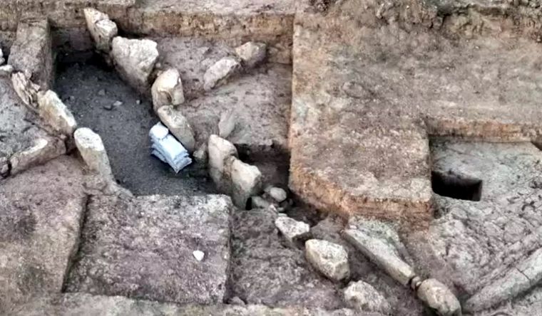 Arqueología de Israel La puerta de piedra y barro tiene un alto contenido simbólico. Foto: Autoridad de Antigüedades de Israel