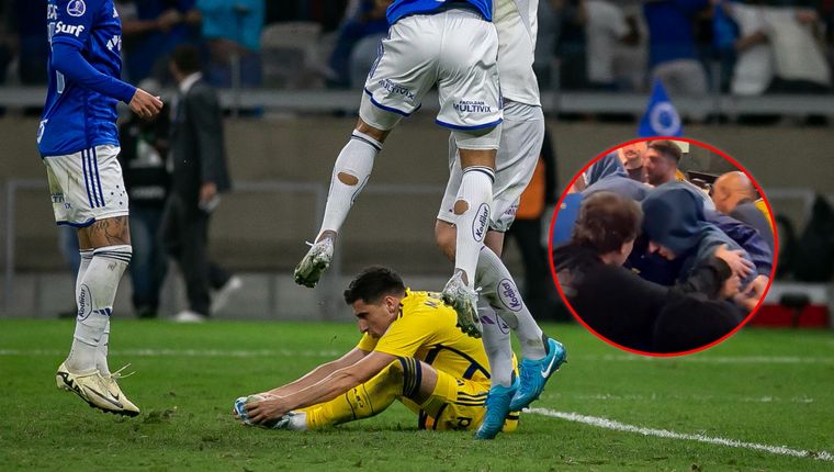 Tras el penal que erró, Merentiel fue recibido de un modo muy particular por los hinchas de Boca. Foto: FotoBaires y captura @Jonino10