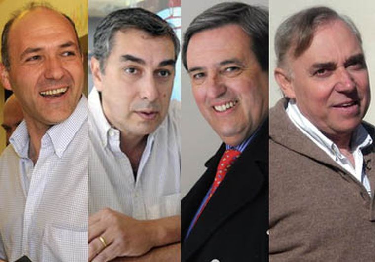 Los cuatro principales candidatos mendocinos. Foto: MDZ