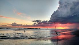 Esta playa regala atardeceres mágicos. Foto: saucegrande.montehermoso.gov.ar