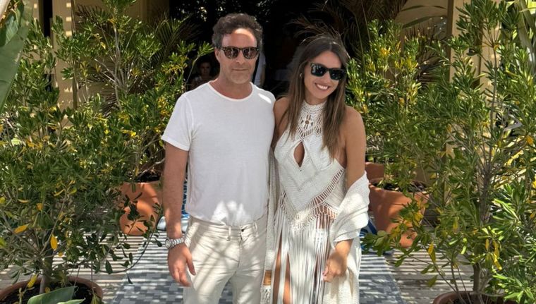 Carolina junto a Martín Pepa en el festejo que hace previo a su cumpleaños. Foto: Federico Croce/ MDZ