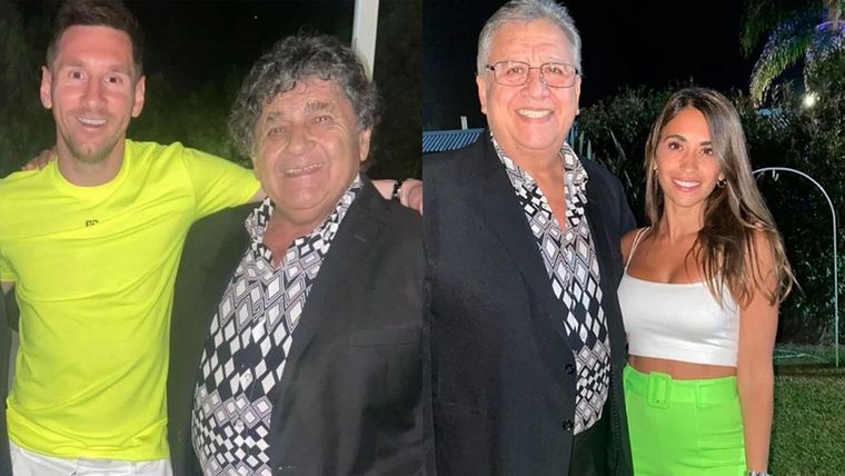 Lionel Messi junto a Los Palmeras