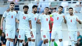 Jugadores de la selección nacional de fútbol de Irán durante un partido amistoso contra Gambia en mayo. Jugadores de la selección nacional de fútbol de Irán durante un partido amistoso contra Gambia en mayo.