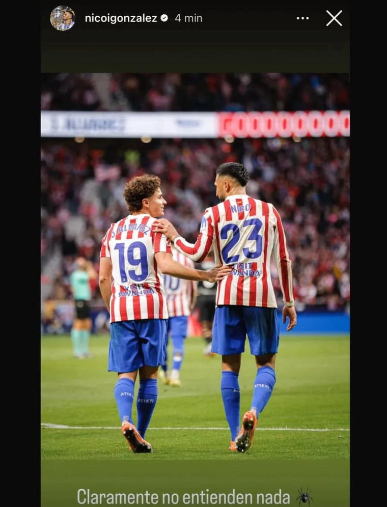 La historia que publicó Nico González contra la FIFA tras no nominar a Julián Álvarez para los The Best. La historia que publicó Nico González contra la FIFA tras no nominar a Julián Álvarez para los The Best.