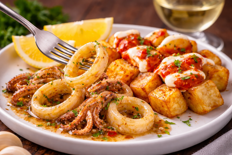 Receta de calamares al ajillo, una comida deliciosa y tradicional española Receta de calamares al ajillo, una comida deliciosa y tradicional española