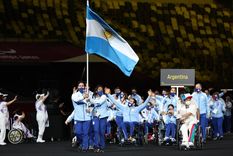 La delegación argentina en la ceremonia inaugural. Foto: Paradeportes La delegación argentina en la ceremonia inaugural. Foto: Paradeportes