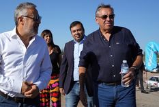 Alfredo Cornejo y Sergio Marinelli, los dos gobernadores reelectos que buscan sancionar el Código de Aguas. Foto: Gobierno