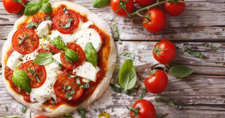Prepará la pizza caprese más rica.