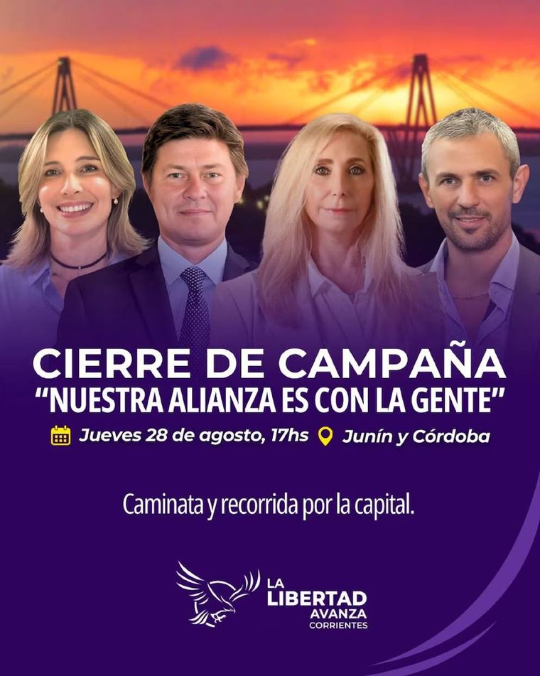El flyer de LLA para promocionar la actividad de Karina Milei El flyer de LLA para promocionar la actividad de Karina Milei