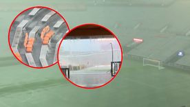 El estadio donde jugará la Selección argentina contra Islandia se inundó horas antes del partido. El estadio donde jugará la Selección argentina contra Islandia se inundó horas antes del partido.