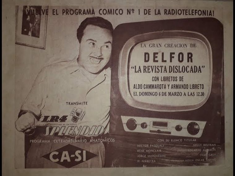 Una publicidad de La Revista Dislocada, en su paso por radio Splendid. Una publicidad de La Revista Dislocada, en su paso por radio Splendid.