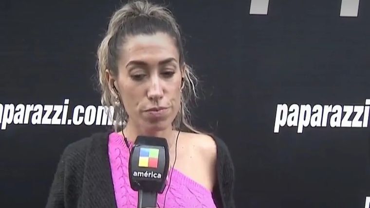 Luciana Elbusto rompió en llanto en una entrevista al hablar sobre Diego Brancatelli. Foto: Captura de video América TV
