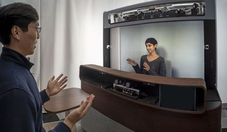 Starline es un sistema de comunicación de Google que ofrece videollamadas en 3D hiperrealistas basadas en la telepresencia