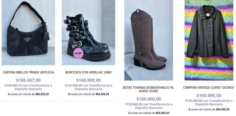 El vestidor incluye botas texanas, camperas vintage y accesorios que marcaron el estilo de la influencer. El vestidor incluye botas texanas, camperas vintage y accesorios que marcaron el estilo de la influencer.