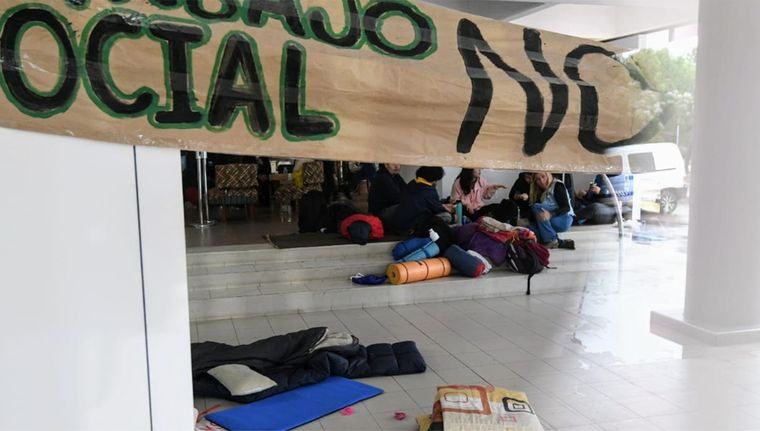 Así está el CICUNC por la toma de los estudiantes en protesta al veto presidencial Foto: Alf Ponce Mercado/MDZ