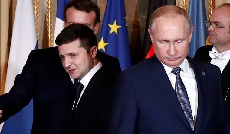 Volodimir Zelenski y Vladimir Putin. Foto: Reuters.