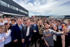 Javier Milei en Mar del Plata, junto a Diego Santilli