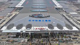 La megaestructura ferroviaria fue construida en Chongqing, una ciudad marcada por su relieve montañoso. La megaestructura ferroviaria fue construida en Chongqing, una ciudad marcada por su relieve montañoso.