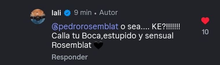 La respuesta de la artista. Créditos: Instagram La respuesta de la artista. Créditos: Instagram