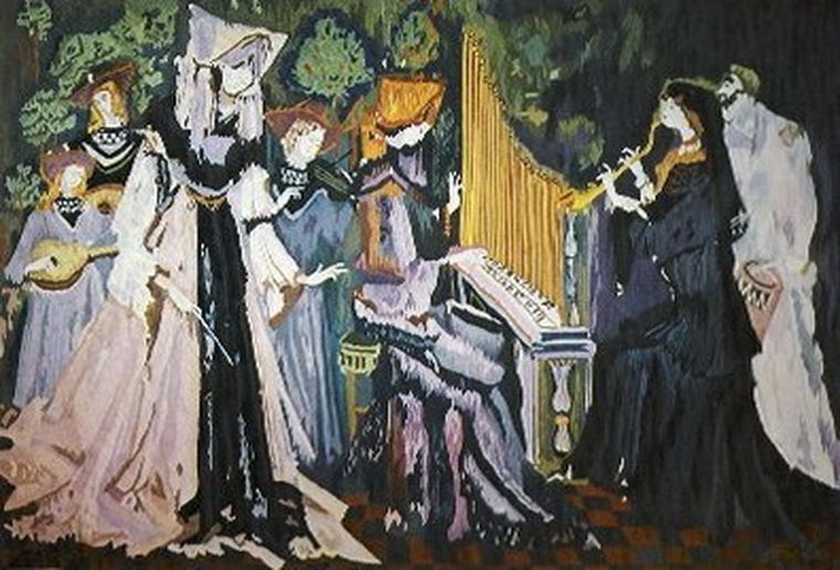 Raúl Soldi, Concierto en el jardín. Una de las tantas obras del maestro de la pintura. Foto: Web