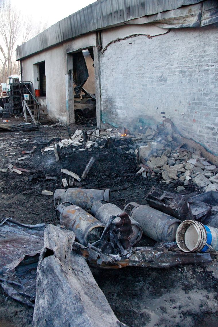 Incendio en la Fábrica Ruggeri de Guaymallén Foto: Cristian David Palacio