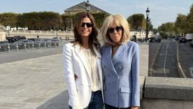 Juliana Awada y Brigitte Macron, en París.