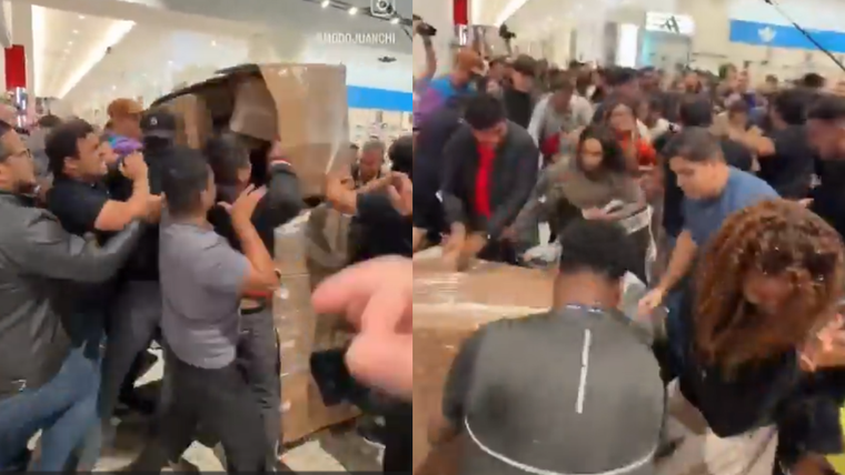Locura total por un iPhone 17 en oferta en Ciudad del Este.